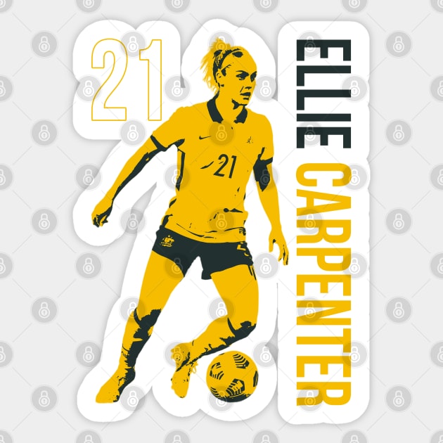 Ellie Carpenter- Matildas, 21 Ellie Carpenter, Ellie Carpenter Sticker by Hoahip